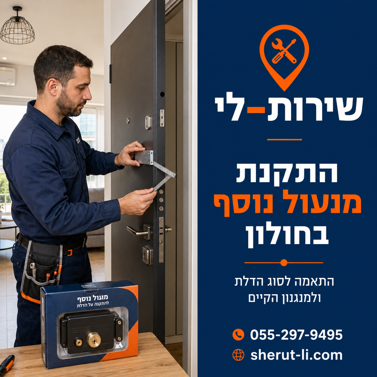 החלפת מנעול בחיפה התקנת מנעול נוסף בחולון — התאמה לסוג הדלת ולמנגנון הקיים