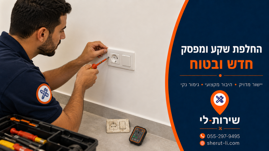 החלפת שקע בבאר שבע החלפת שקע בבאר שבע