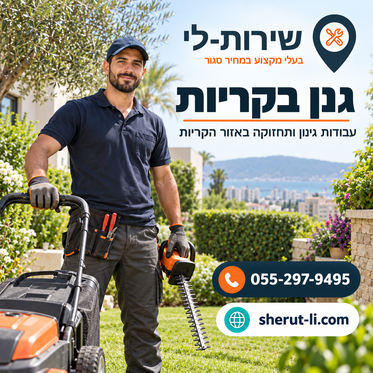 גנן בקריות - עבודות גינון ותחזוקה באזור הקריות